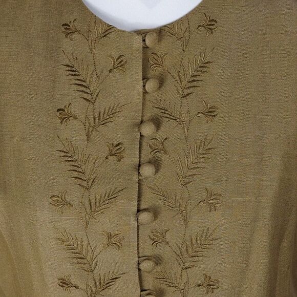 Bushwacker Linen Embroidered Woman's Vest - Picture 2 of 7